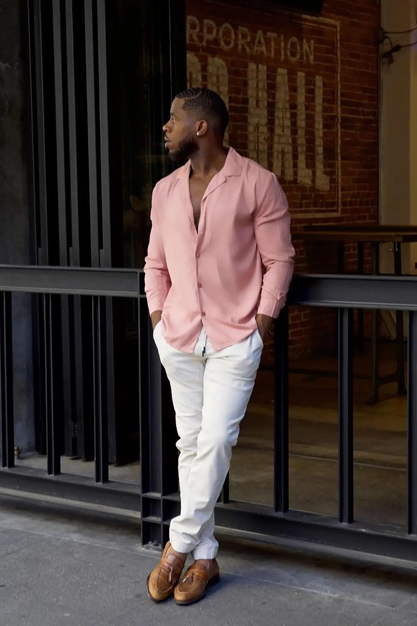 Dawson Relaxed Long Sleeve Button Up Shirt - Mauve Fashion Nova