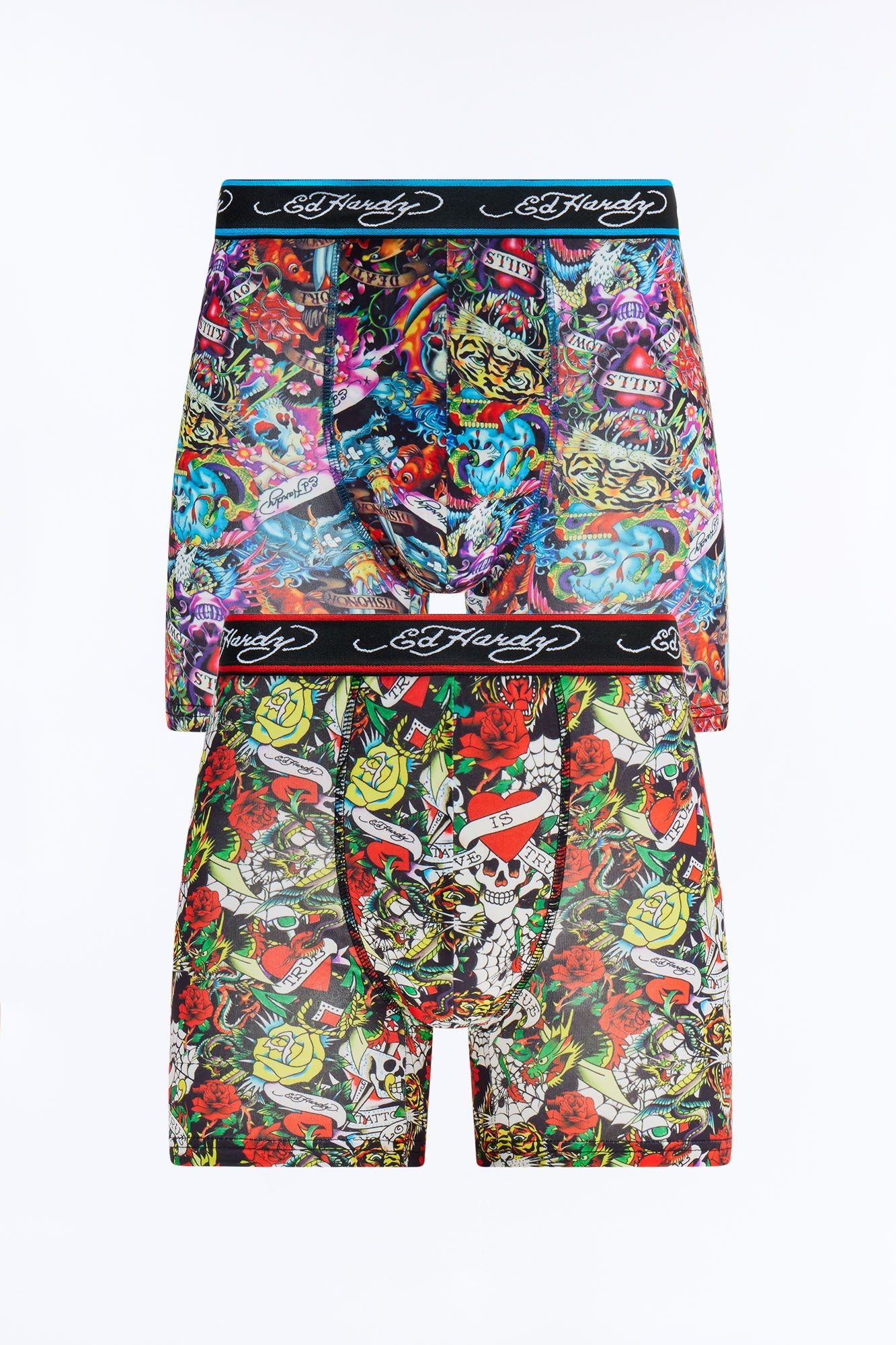 Ink Legends Ed Hardy 2 Pack Performance Boxer Briefs - Multi Color Fashion Nova