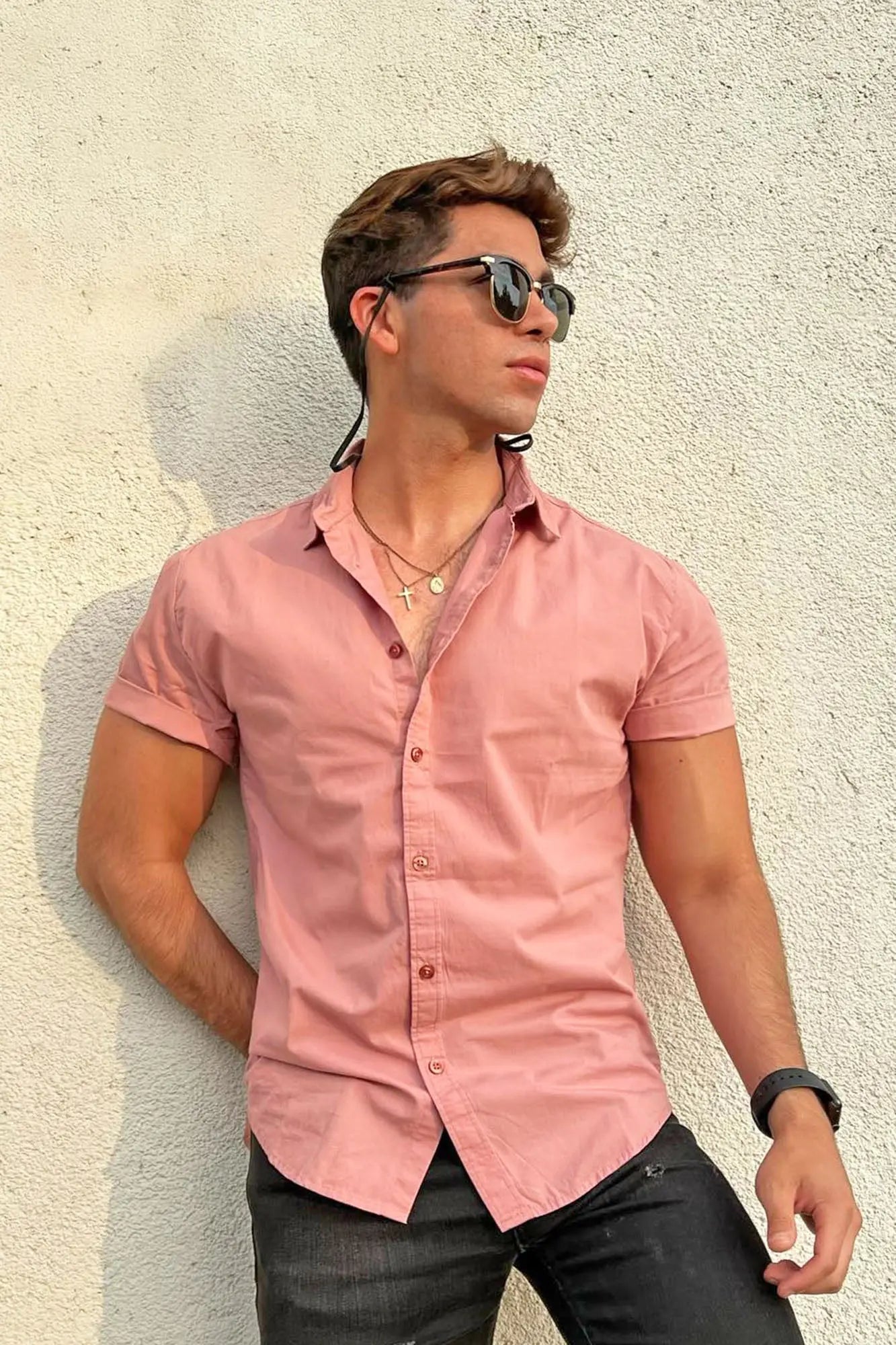 Ryland Short Sleeve Button Up Shirt - Mauve Fashion Nova