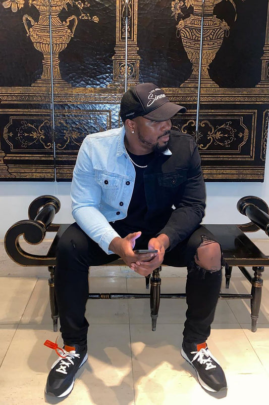 Two Tone Denim Jacket - Black/Combo Fashion Nova