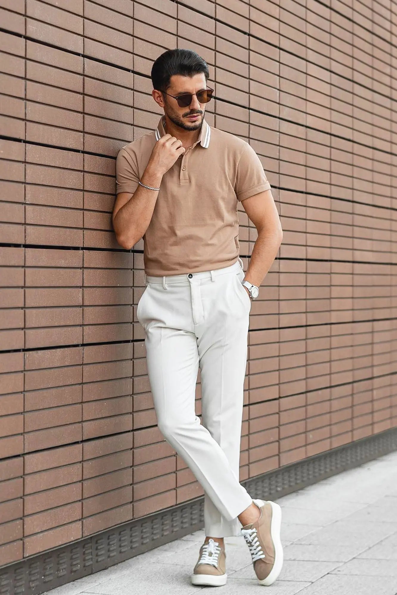 Wilson Short Sleeve Polo - Khaki Fashion Nova