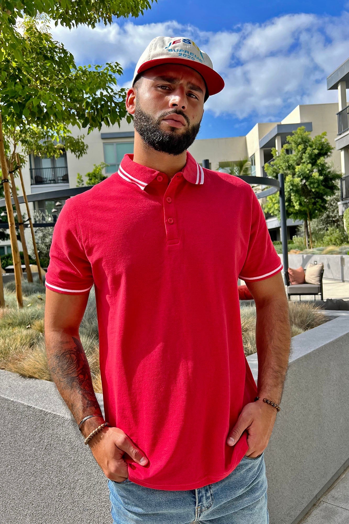Wilson Short Sleeve Polo - Red Fashion Nova
