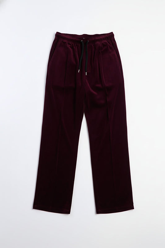 Straight Lincoln Park Textured Trouser - Burgundy Fashion Nova