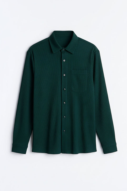 Show Up Long Sleeve Shirt - Hunter Green Fashion Nova